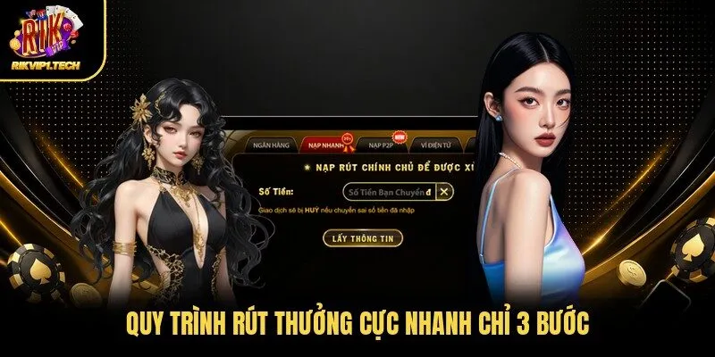 Quy trình rút thưởng cực nhanh chỉ 3 bước